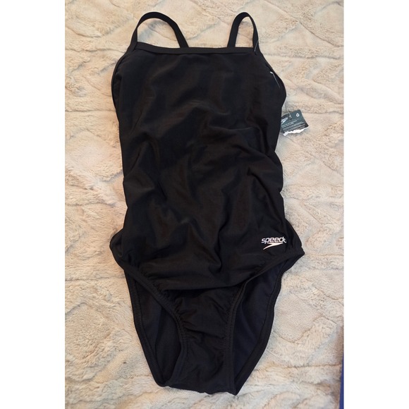 Speedo Other - Speedo Pro LT Womens One Piece Swimsuit Black Racerback Training Swim Suit 6/32